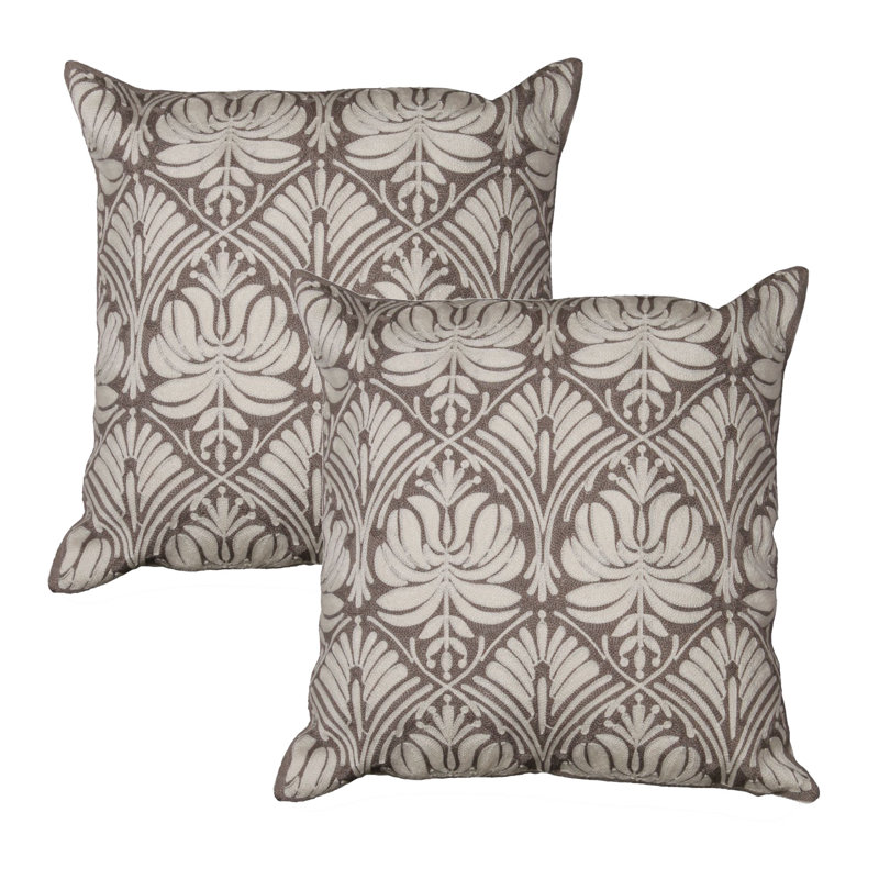 Marshall Home Garden Damask Throw Pillow Wayfair